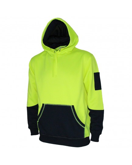 HIVIS 2 TONE SUPER FLEECY HOODIE