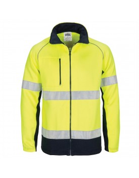 HIVIS 2 TONE FULL ZIP FLEECY SWEAT SHIRT