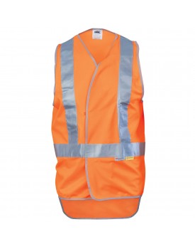 Day/Night Cross Back Safety Vests with Tail