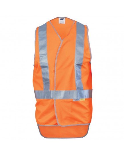 Day/Night Cross Back Safety Vests with Tail