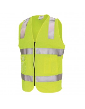 Day/Night Side Panel Safety Vest with Generic R/Tape