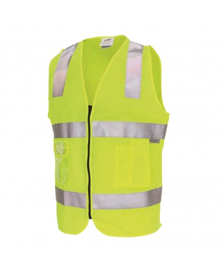 Day/Night Side Panel Safety Vest with Generic R/Tape