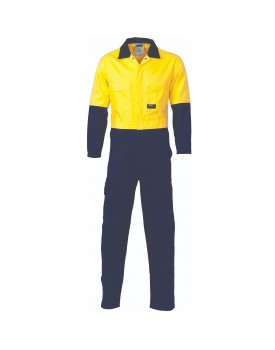 HIVIS 2 TONE COTTON COVERALLS