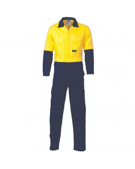 HIVIS 2 TONE COTTON COVERALLS