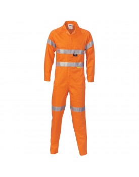 HIVIS COTTON COVERALL WITH 3M TAPE