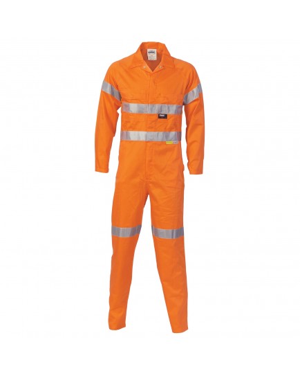 HIVIS COTTON COVERALL WITH 3M TAPE