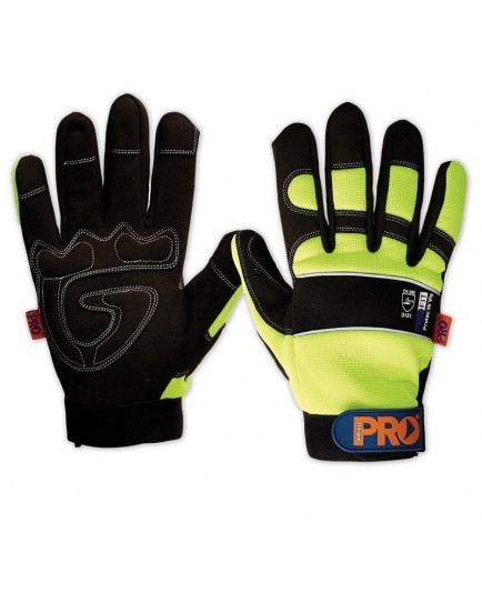 Pro Fit Full Finger Glove Hi Vis