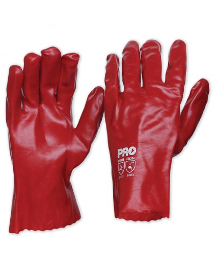 Red PVC Glove - Short