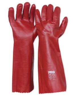 Red Pvc Glove - Long 
